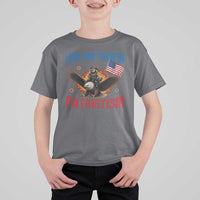 I Put The Tism In Patriotism T Shirt For Kid Raccoon Bald Eagle 4th of July USA
