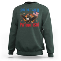 I Put The Tism In Patriotism Sweatshirt Raccoon Bald Eagle 4th of July USA