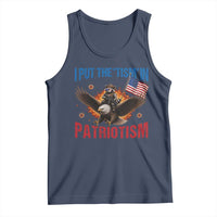 I Put The Tism In Patriotism Tank Top Raccoon Bald Eagle 4th of July USA