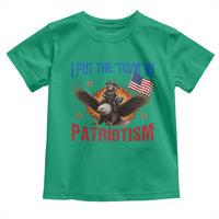 I Put The Tism In Patriotism Toddler T Shirt Raccoon Bald Eagle 4th of July USA