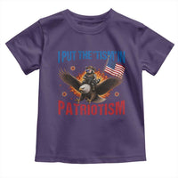 I Put The Tism In Patriotism Toddler T Shirt Raccoon Bald Eagle 4th of July USA