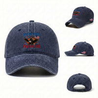 I Put The Tism In Patriotism Washed Cotton Baseball Cap Raccoon Bald Eagle 4th of July USA