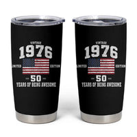 50th Birthday Tumbler Cup Vintage 1976 Limited Edition 50 Years Of Being Awesome USA Flag