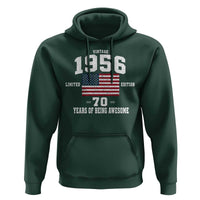 70th Birthday Hoodie Vintage 1956 Limited Edition 70 Years Of Being Awesome USA Flag