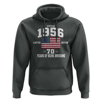 70th Birthday Hoodie Vintage 1956 Limited Edition 70 Years Of Being Awesome USA Flag