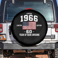 60th Birthday Spare Tire Cover Vintage 1966 Limited Edition 60 Years Of Being Awesome USA Flag