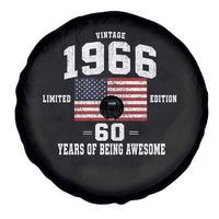60th Birthday Spare Tire Cover Vintage 1966 Limited Edition 60 Years Of Being Awesome USA Flag