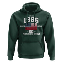 60th Birthday Hoodie Vintage 1966 Limited Edition 60 Years Of Being Awesome USA Flag