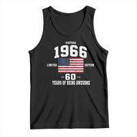 60th Birthday Tank Top Vintage 1966 Limited Edition 60 Years Of Being Awesome USA Flag