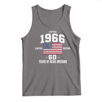 60th Birthday Tank Top Vintage 1966 Limited Edition 60 Years Of Being Awesome USA Flag