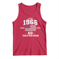 60th Birthday Tank Top Vintage 1966 Limited Edition 60 Years Of Being Awesome USA Flag