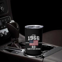 60th Birthday Tumbler Cup Vintage 1966 Limited Edition 60 Years Of Being Awesome USA Flag