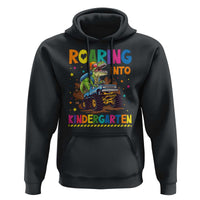 Roaring Into Kindergarten Hoodie Back to School Dinosaur T-Rex Monster Truck - Wonder Print Shop