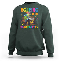 Roaring Into Kindergarten Sweatshirt Back to School Dinosaur T-Rex Monster Truck - Wonder Print Shop