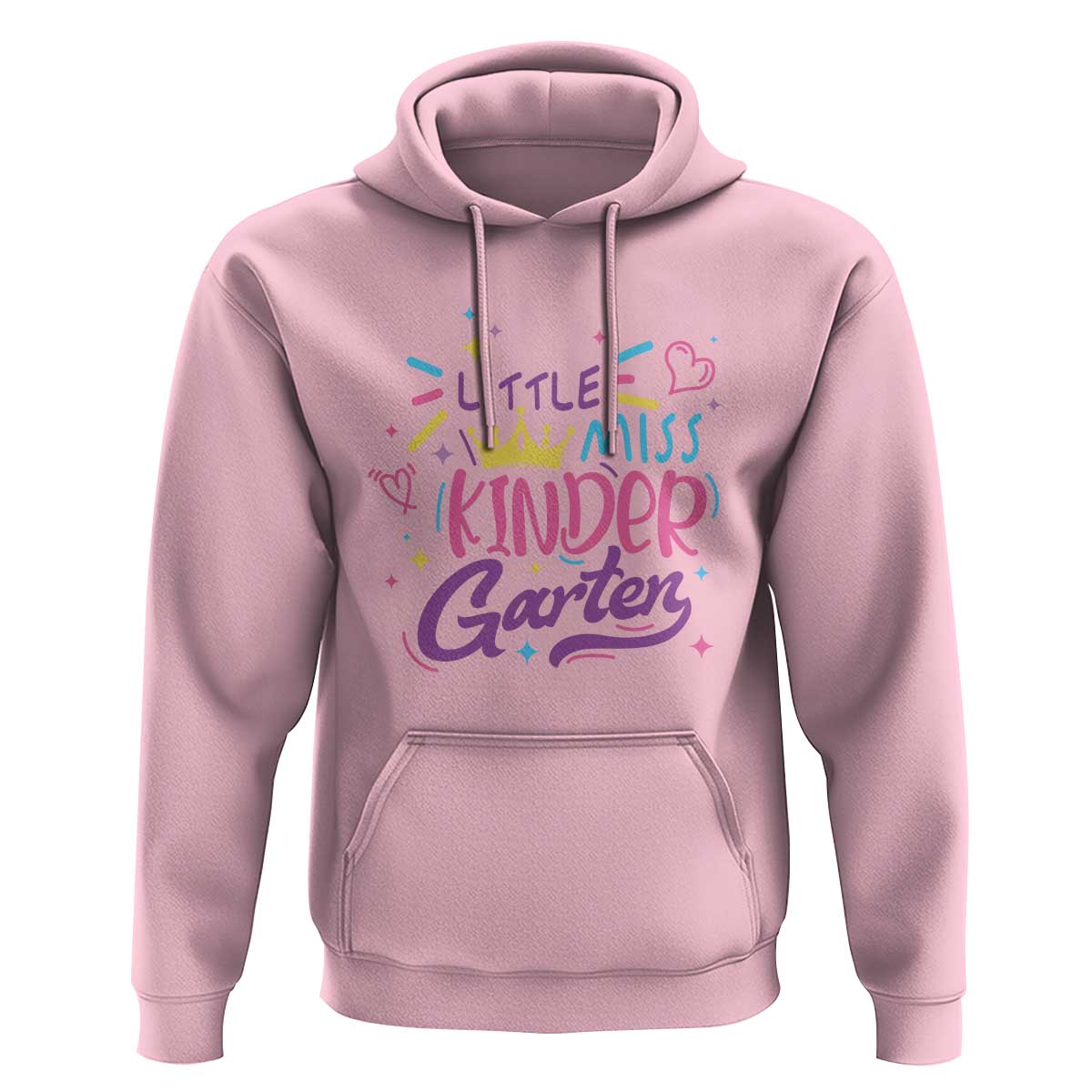 Little Miss Kindergarten Hoodie Back To School Crown Lovely Heart - Wonder Print Shop