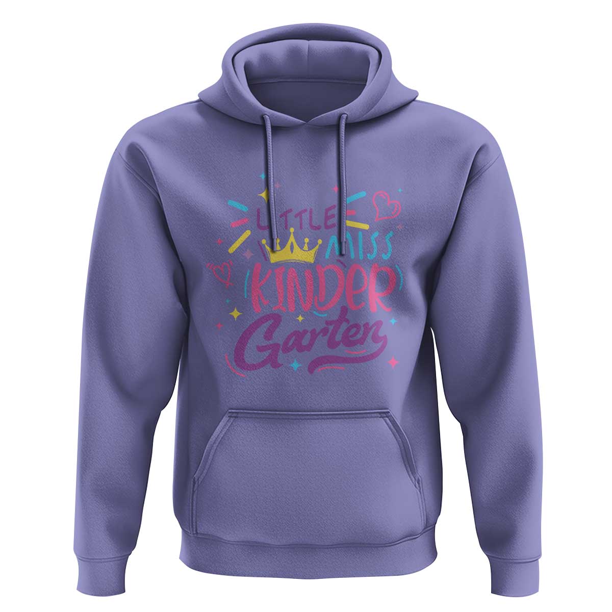 Little Miss Kindergarten Hoodie Back To School Crown Lovely Heart - Wonder Print Shop