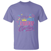 Little Miss Kindergarten T Shirt Back To School Crown Lovely Heart - Wonder Print Shop