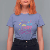 Little Miss Kindergarten T Shirt For Women Back To School Crown Lovely Heart - Wonder Print Shop