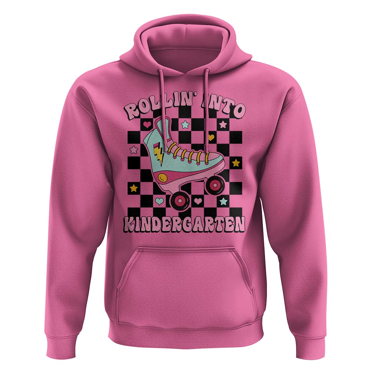 Rolling Into Kindergarten Hoodie Back To School Roller Skating Girl - Wonder Print Shop