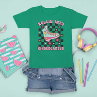 Rolling Into Kindergarten T Shirt For Kid Back To School Roller Skating Girl - Wonder Print Shop