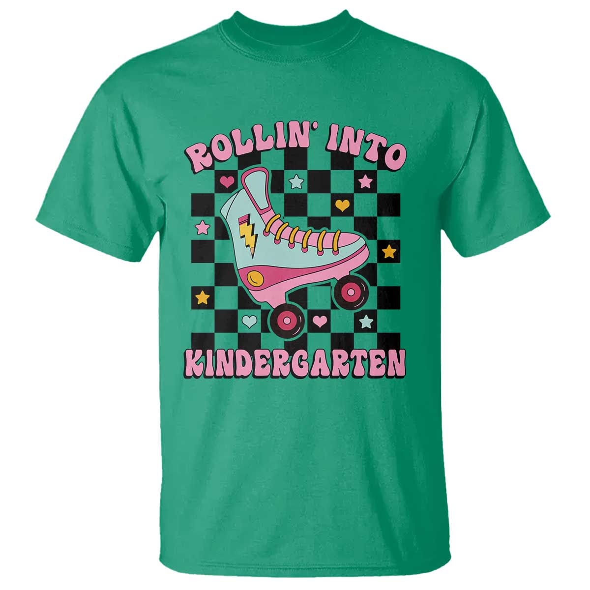 Rolling Into Kindergarten T Shirt Back To School Roller Skating Girl - Wonder Print Shop