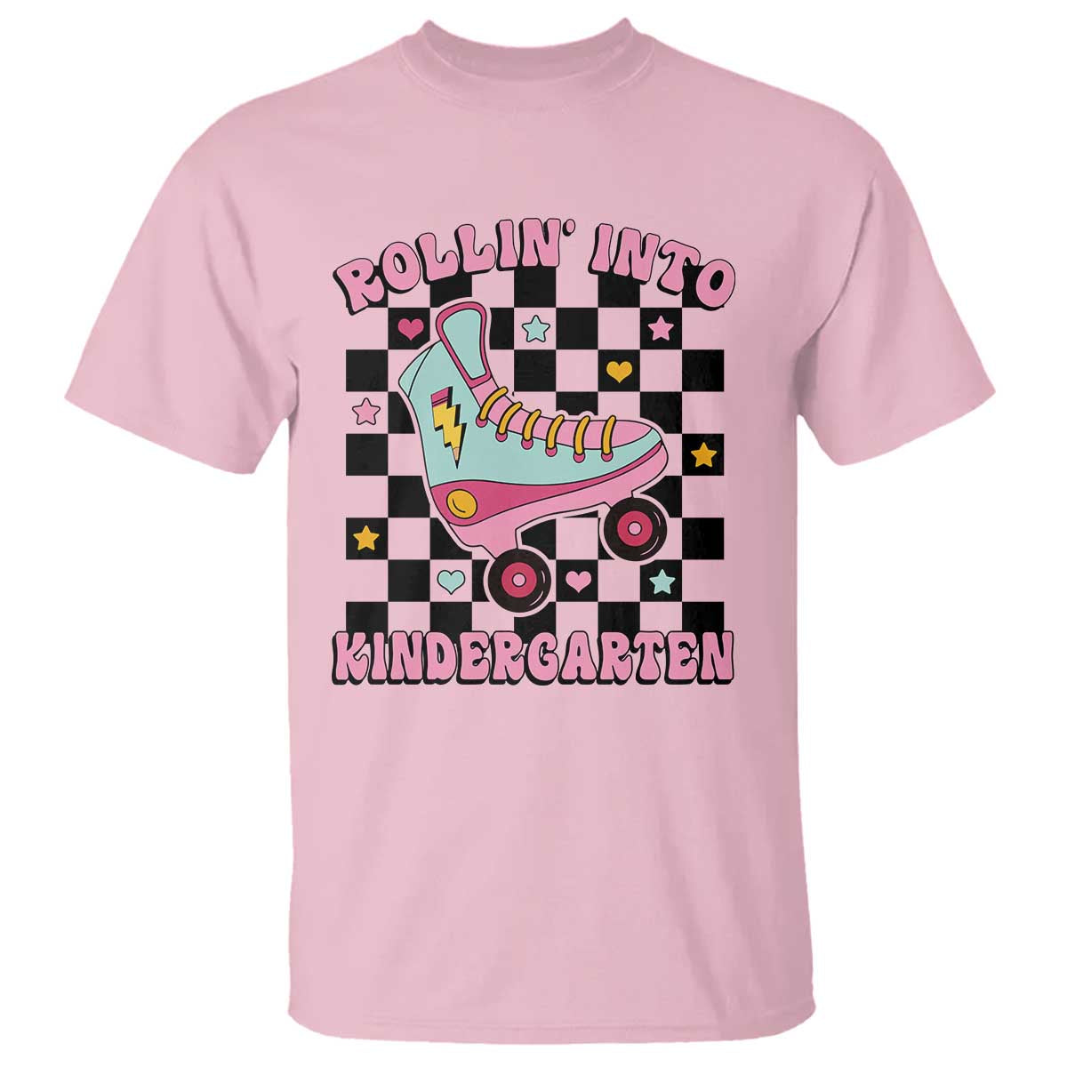 Rolling Into Kindergarten T Shirt Back To School Roller Skating Girl - Wonder Print Shop