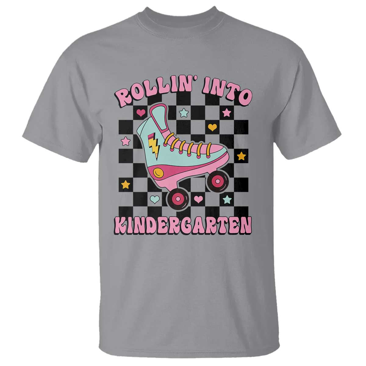 Rolling Into Kindergarten T Shirt Back To School Roller Skating Girl - Wonder Print Shop