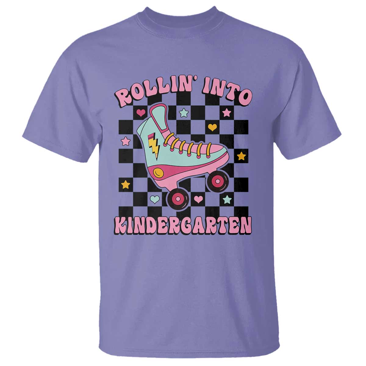 Rolling Into Kindergarten T Shirt Back To School Roller Skating Girl - Wonder Print Shop