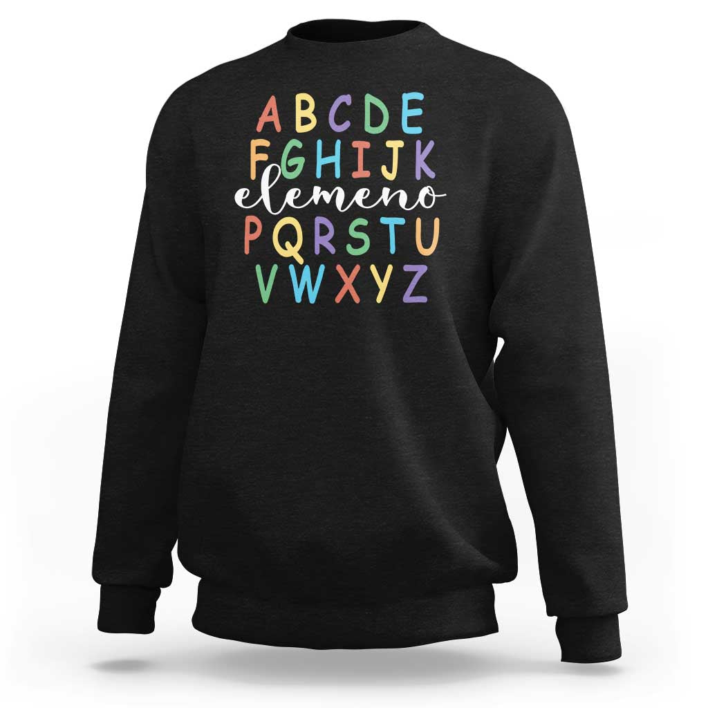 Funny ABC Elemeno Alphabet Sweatshirt Teacher Back To School - Wonder Print Shop