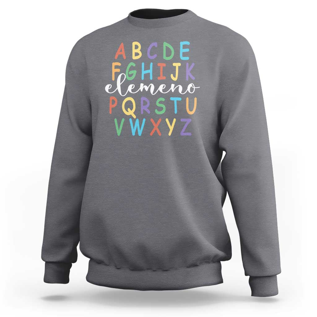 Funny ABC Elemeno Alphabet Sweatshirt Teacher Back To School - Wonder Print Shop