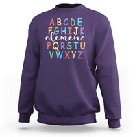 Funny ABC Elemeno Alphabet Sweatshirt Teacher Back To School - Wonder Print Shop