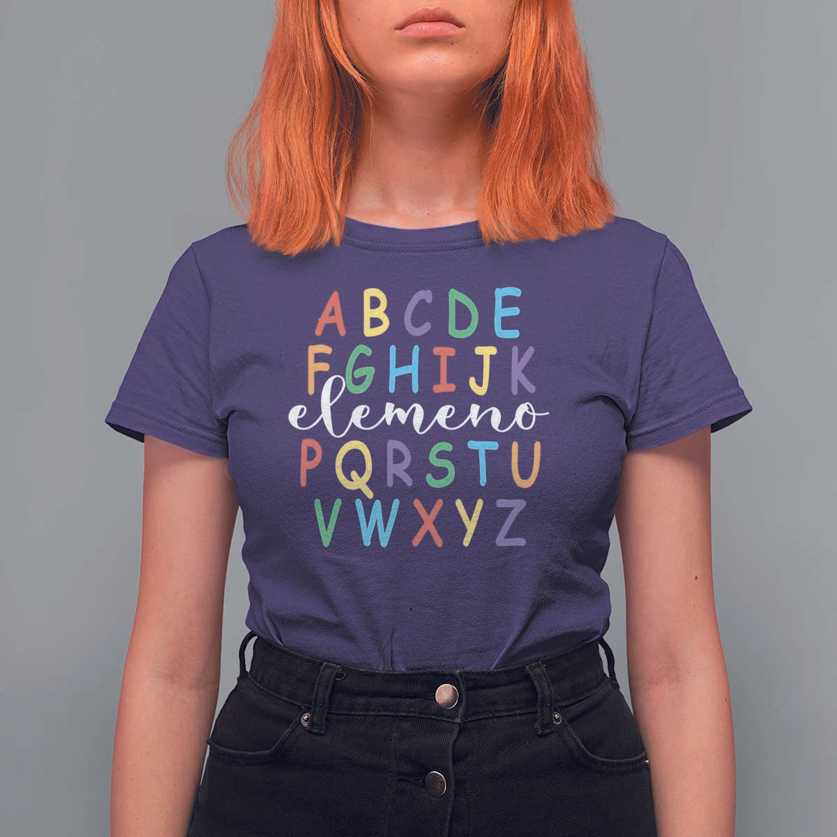 Funny ABC Elemeno Alphabet T Shirt For Women Teacher Back To School - Wonder Print Shop