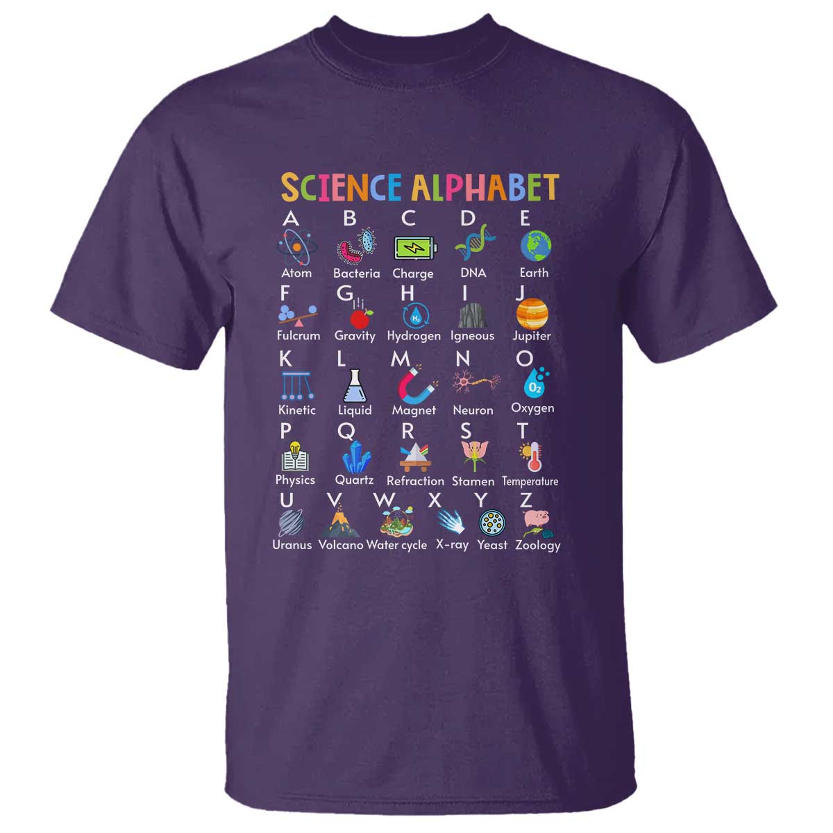 Science T Shirt Alphabet Physical Is All Around Us Teacher - Wonder Print Shop