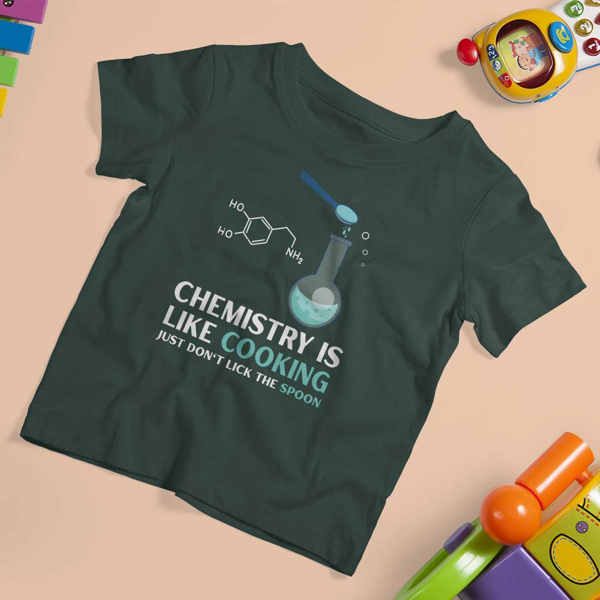 Funny Chemist T Shirt For Kid Chemistry Is Like Cooking Just Don't Lick The Spoon Science Nerd - Wonder Print Shop