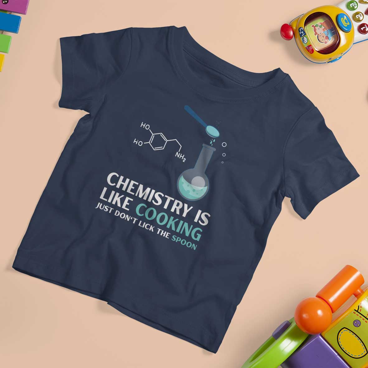 Funny Chemist T Shirt For Kid Chemistry Is Like Cooking Just Don't Lick The Spoon Science Nerd - Wonder Print Shop