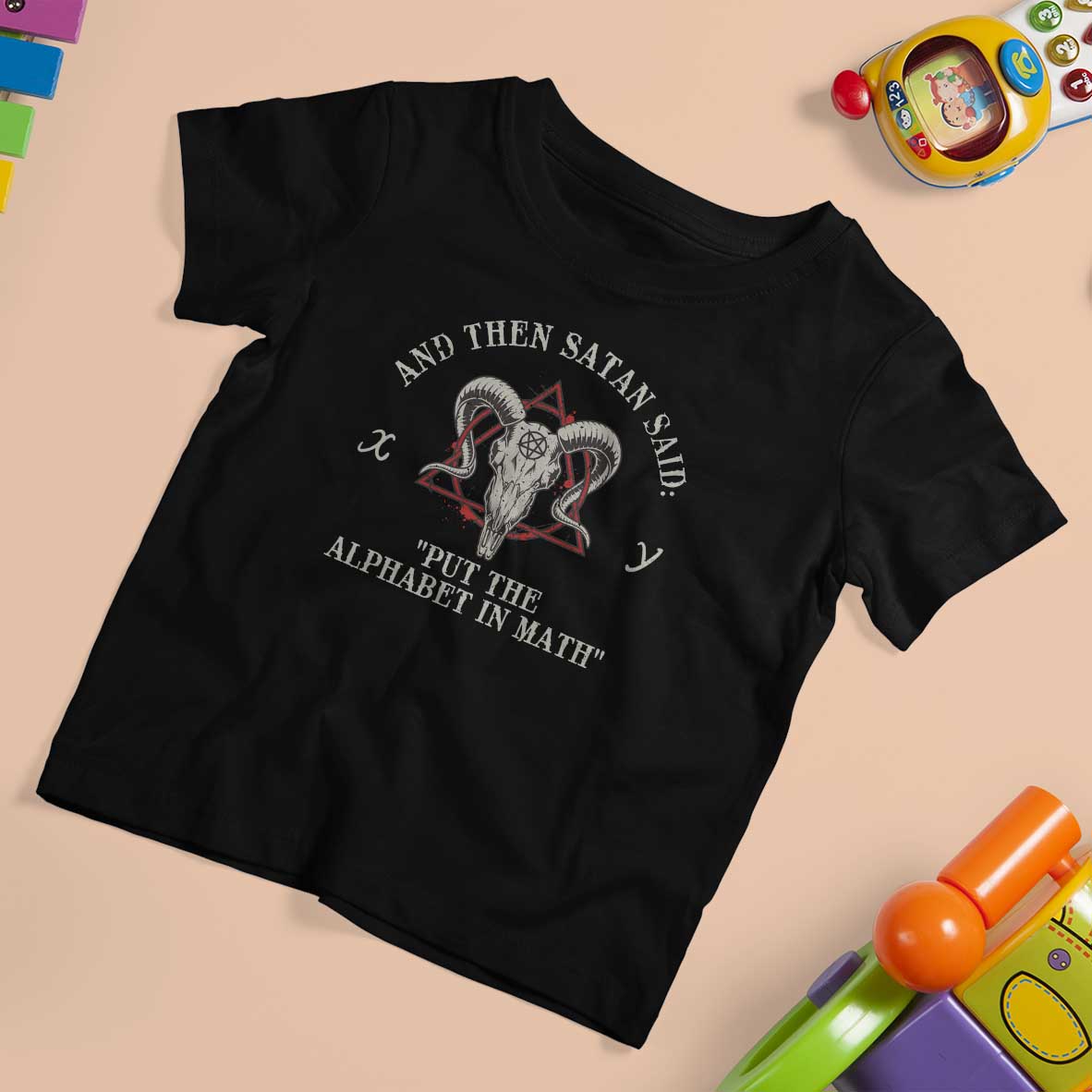Funny Math Teacher T Shirt For Kid And Then Satan Said Put The Alphabet In Math - Wonder Print Shop