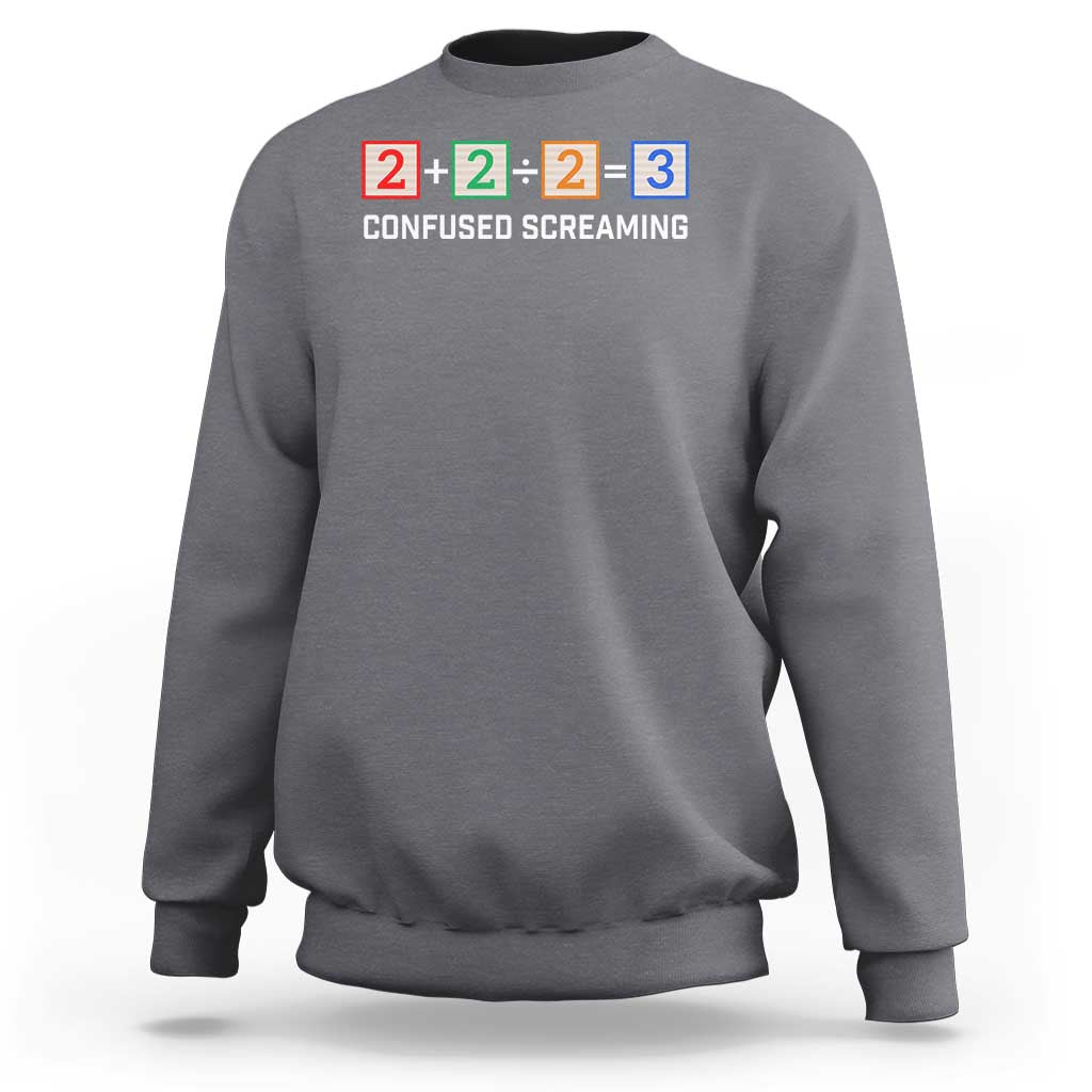 Funny Math Sweatshirt Addition Division Subtraction Equals Baby Block - Wonder Print Shop