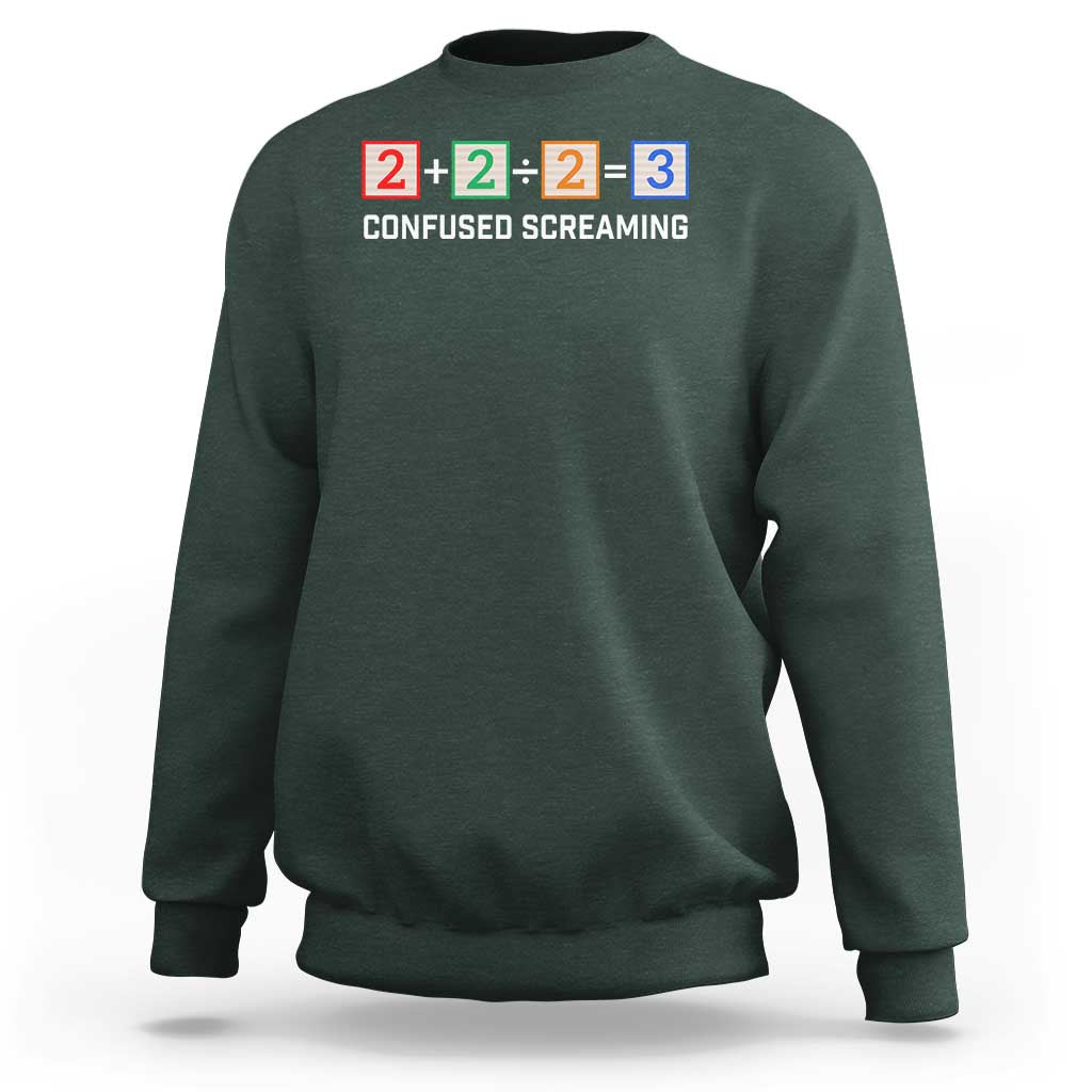 Funny Math Sweatshirt Addition Division Subtraction Equals Baby Block - Wonder Print Shop