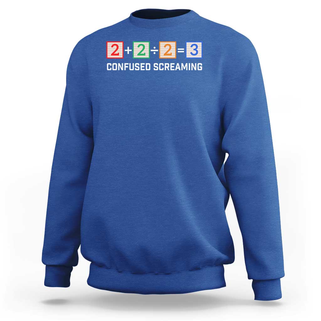 Funny Math Sweatshirt Addition Division Subtraction Equals Baby Block - Wonder Print Shop
