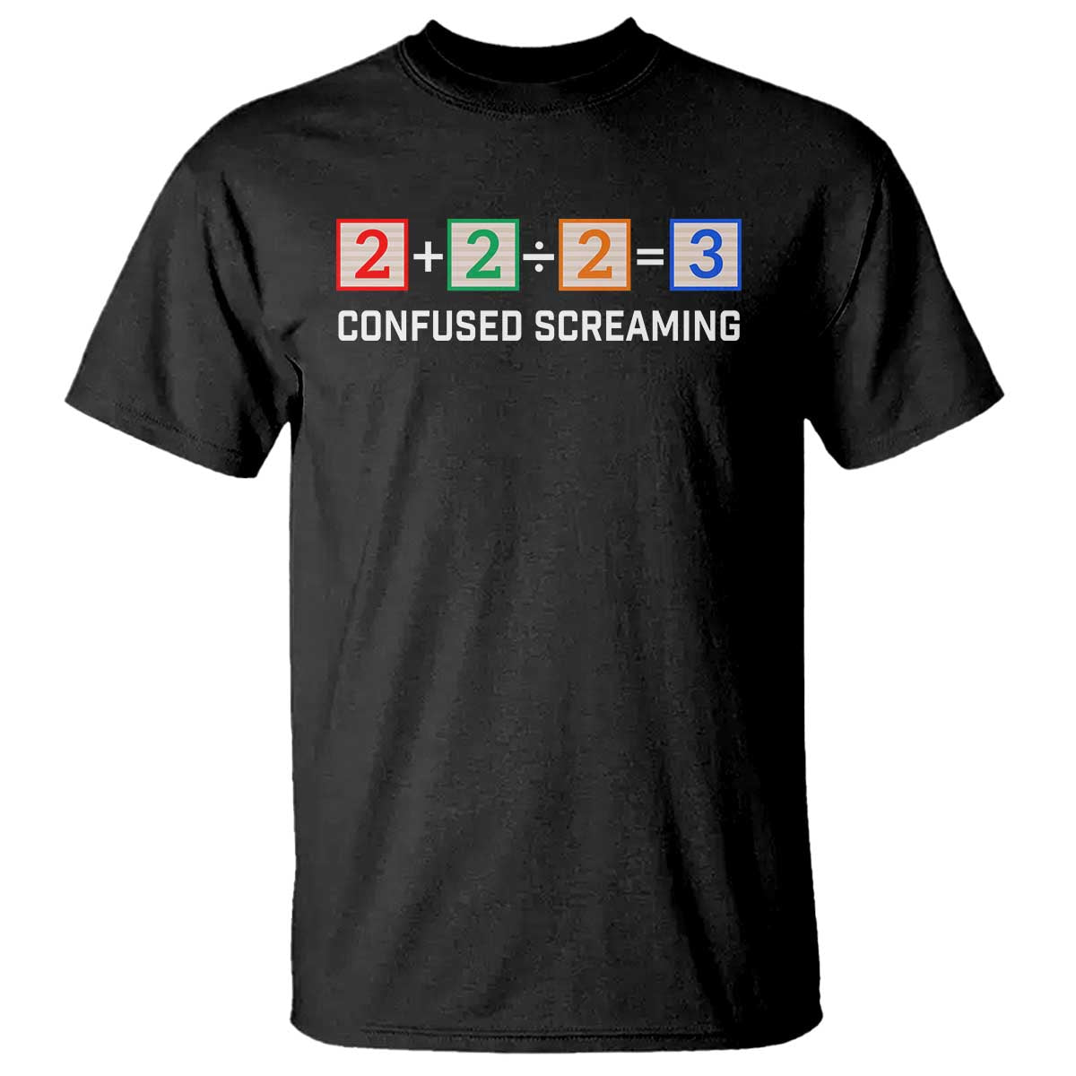 Funny Math T Shirt Addition Division Subtraction Equals Baby Block - Wonder Print Shop