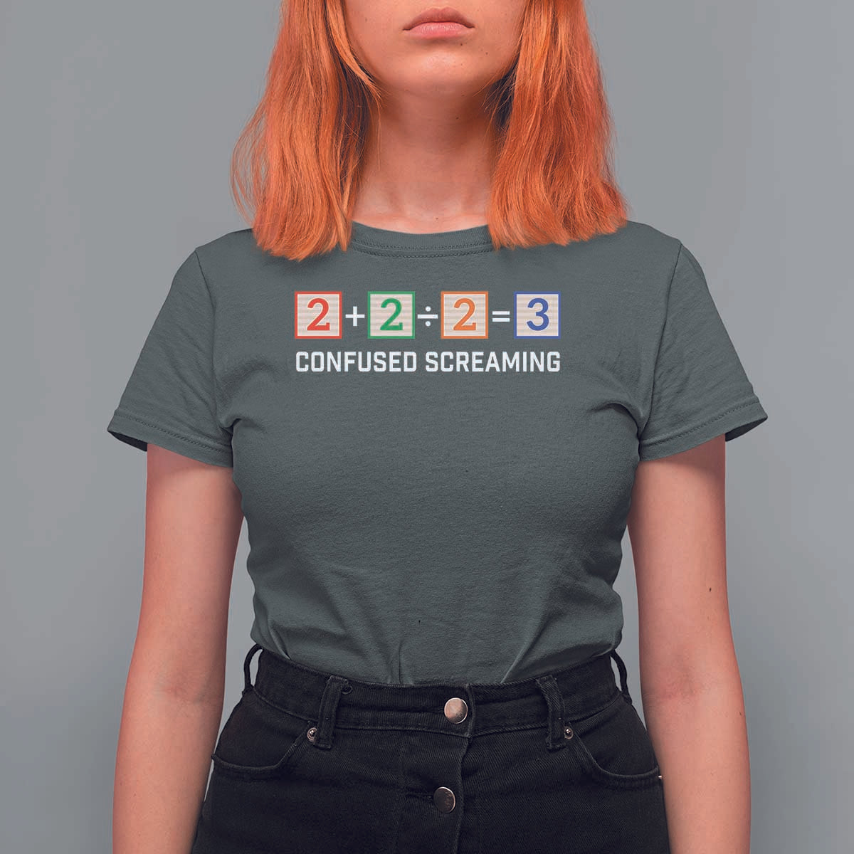 Funny Math T Shirt For Women Addition Division Subtraction Equals Baby Block - Wonder Print Shop