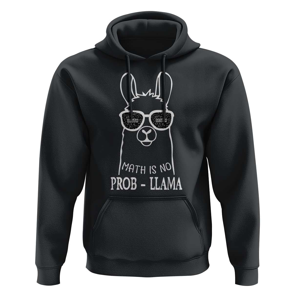 Funny Math Llama Hoodie Math Is No Problem Back To School - Wonder Print Shop
