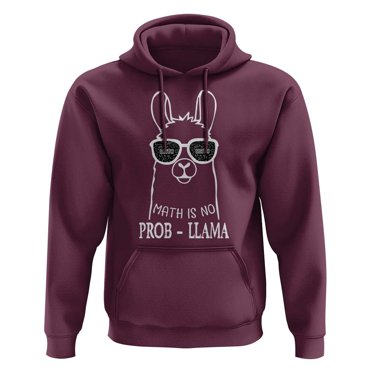 Funny Math Llama Hoodie Math Is No Problem Back To School - Wonder Print Shop