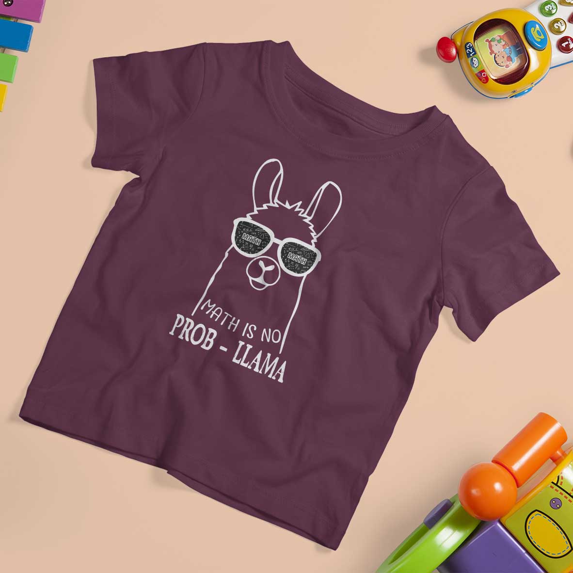 Funny Math Llama T Shirt For Kid Math Is No Problem Back To School - Wonder Print Shop