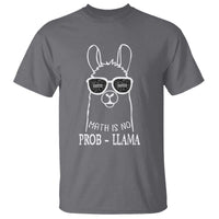 Funny Math Llama T Shirt Math Is No Problem Back To School - Wonder Print Shop