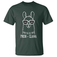 Funny Math Llama T Shirt Math Is No Problem Back To School - Wonder Print Shop