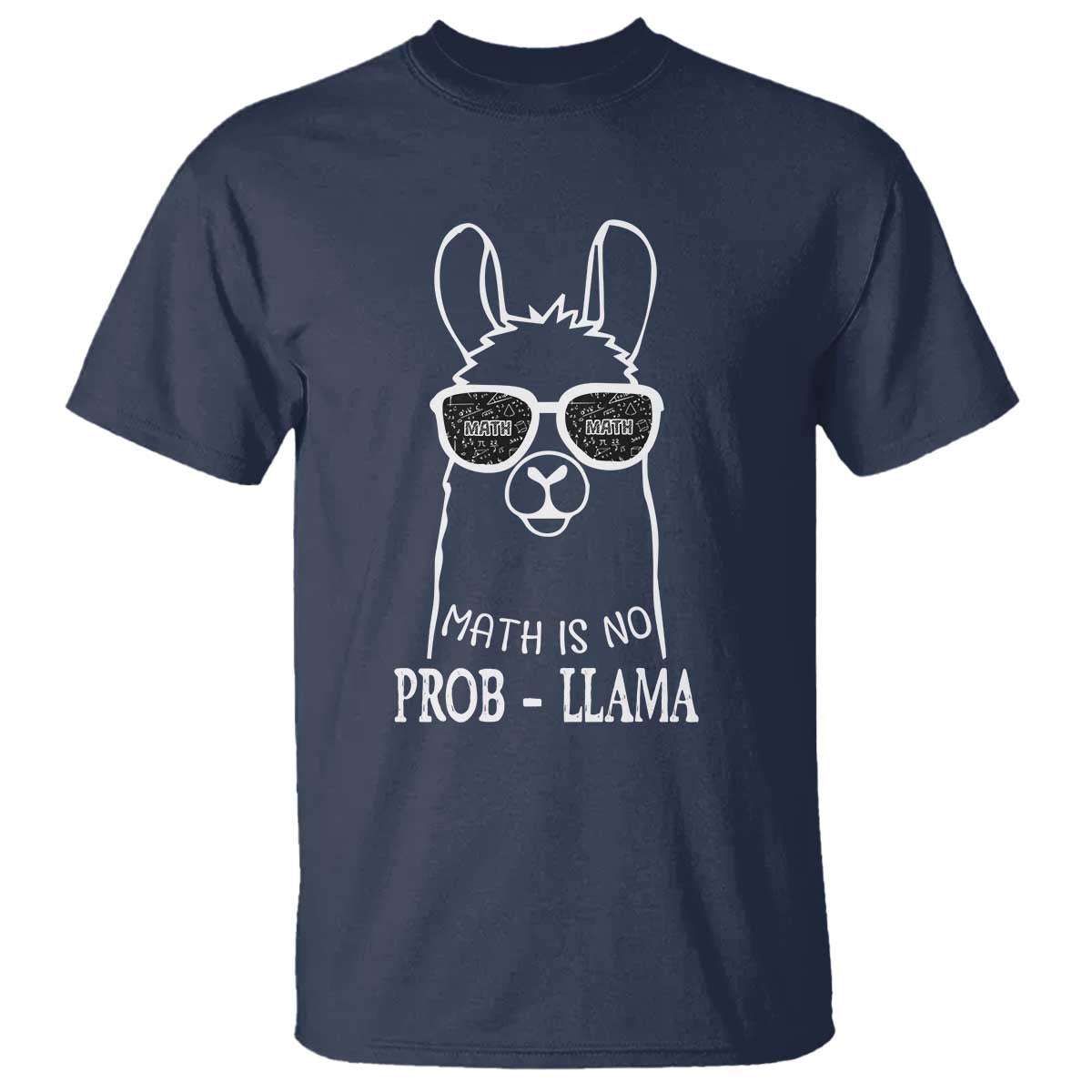 Funny Math Llama T Shirt Math Is No Problem Back To School - Wonder Print Shop
