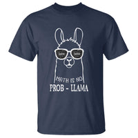 Funny Math Llama T Shirt Math Is No Problem Back To School - Wonder Print Shop