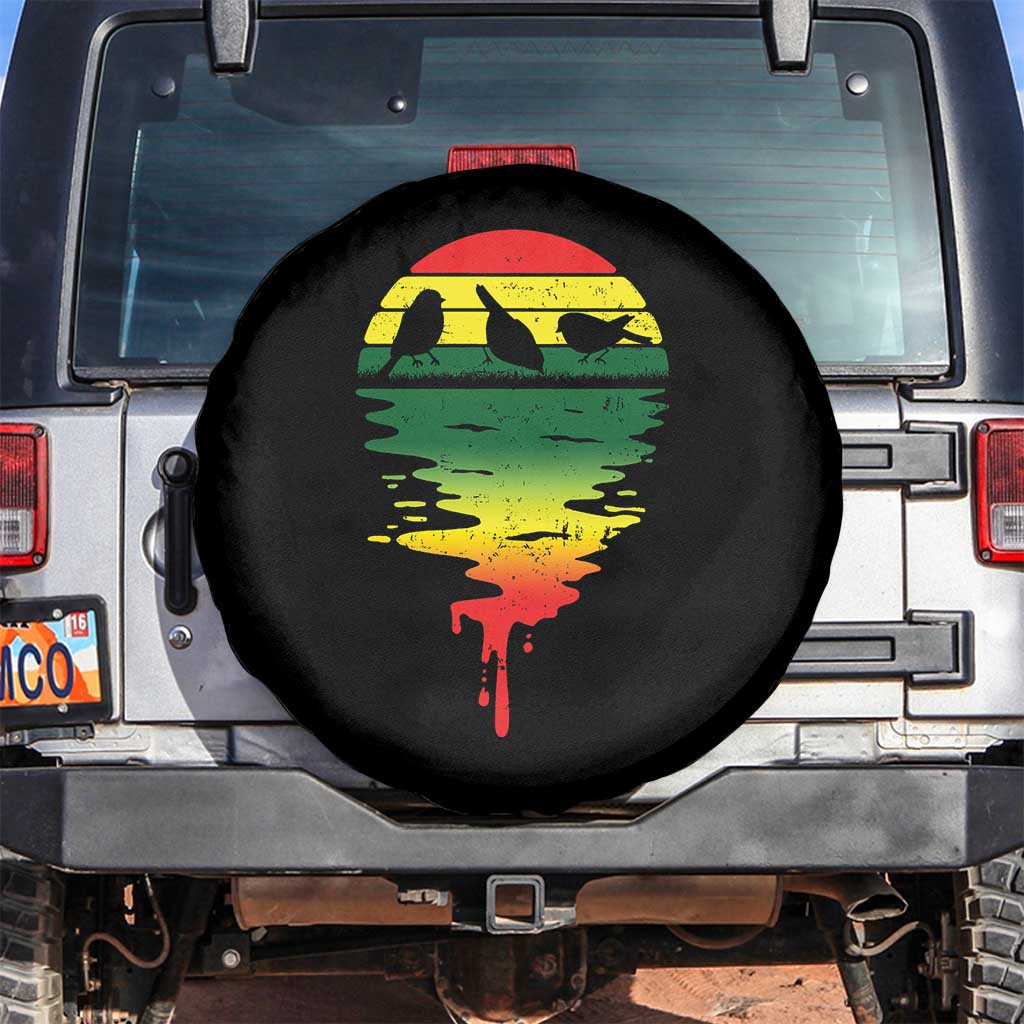 Three Birds Spare Tire Cover Rasta Sunset Reggae Music Jamaica Reflection - Wonder Print Shop