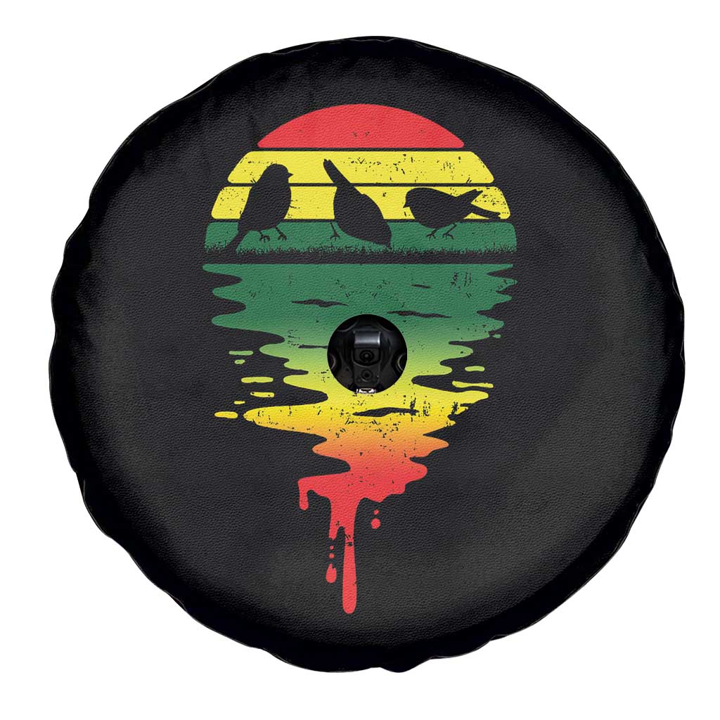 Three Birds Spare Tire Cover Rasta Sunset Reggae Music Jamaica Reflection - Wonder Print Shop